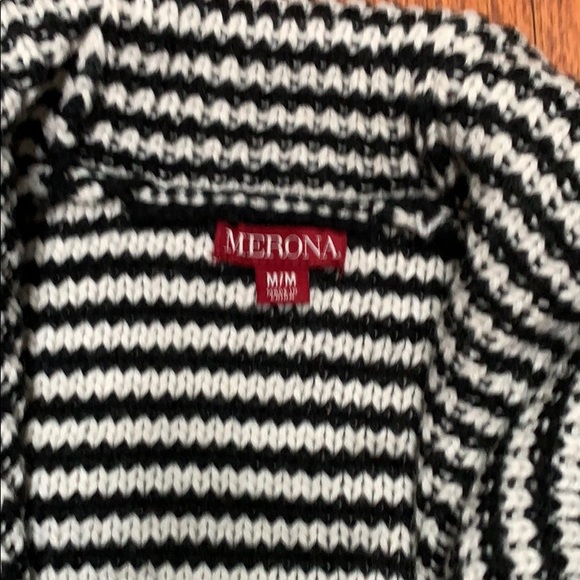 Women’s striped wool blend cardigan - Picture 2 of 3